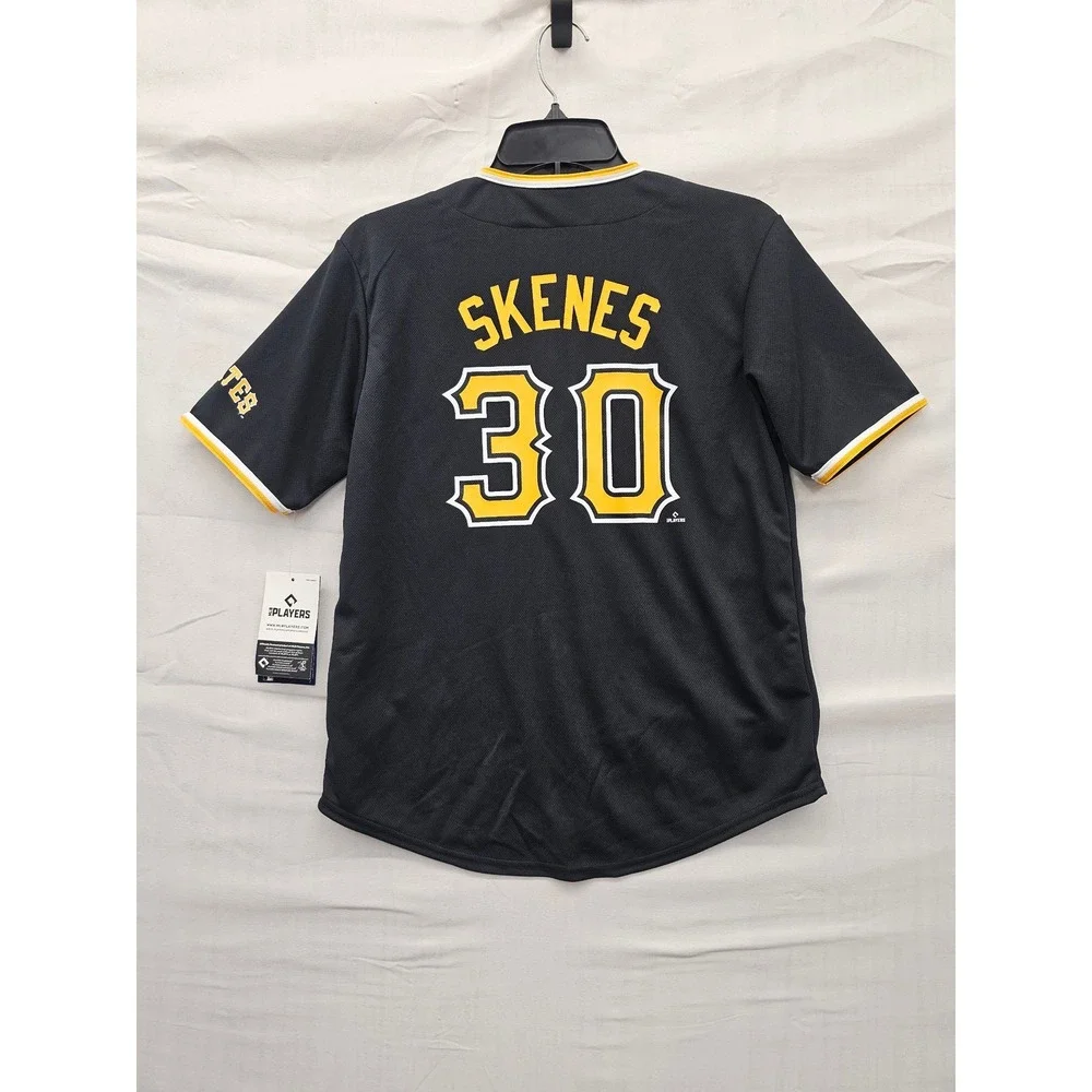 MLB Boys Paul Skenes Pittsburgh Pirates Jersey Black Polyester Athletic Size L - Picture 2 of 7